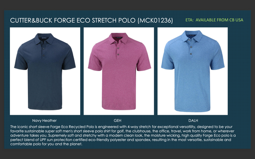 CUTTER&BUCK FORGE ECO STRETCH POLO