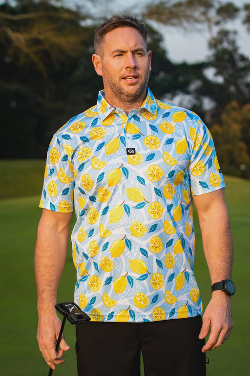 CA Funky Golf Shirt/Lemon Zest