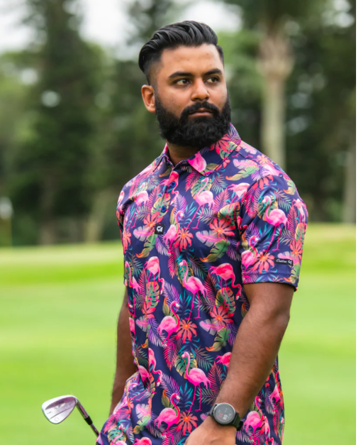 CA Funky Golf Shirt | Vibrant Mingos