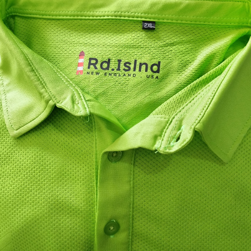 Rhode Island Golf Shirt  - Lime Green 2XL