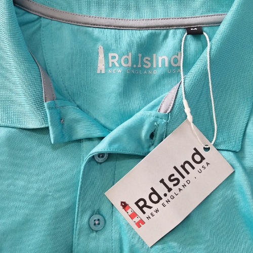 Rhode Island Golf Shirt  - Teal Blue