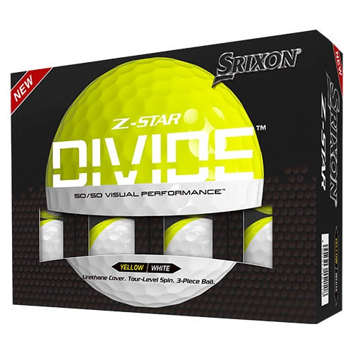 Srixon Z Star 8 Divide Golf Ball – White/Yellow (Sleeve)