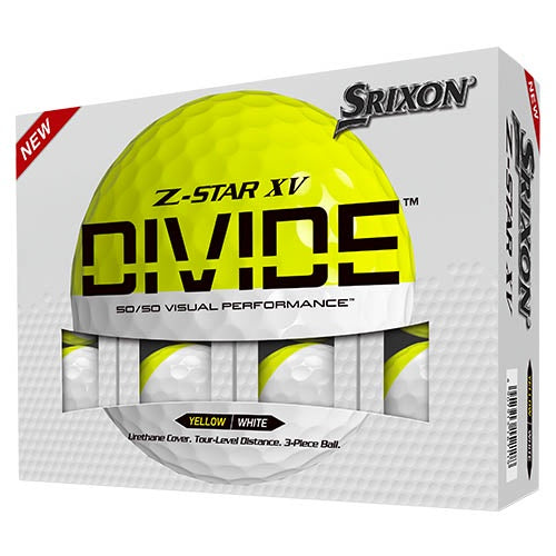 Srixon Z Star XV 8 Divide Golf Ball – White/Yellow (Sleeve)
