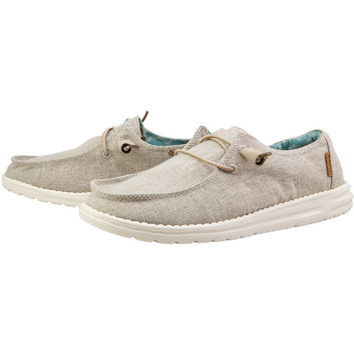 HEY DUDE-Wendy Chambray Beige Ladies Shoes