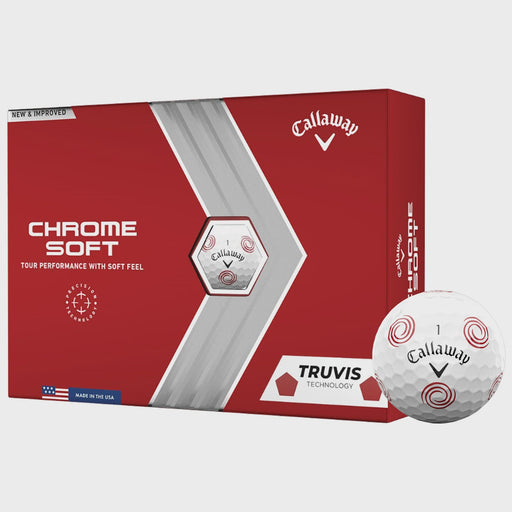 Callaway Chrome Soft Truvis Odyssey Swirl Golf Balls (Sleeve)