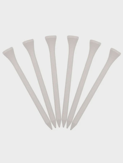 Extra-Long 3 1/4" White Wooden Tee's 100 Pack